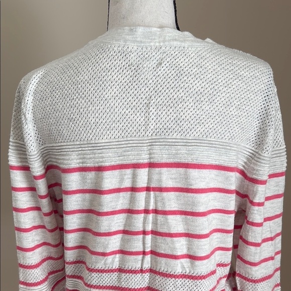 Stitch Fix Market & Spruce Crew Pullover Pink Stripe Sweater Lightweight Women L - Picture 5 of 7